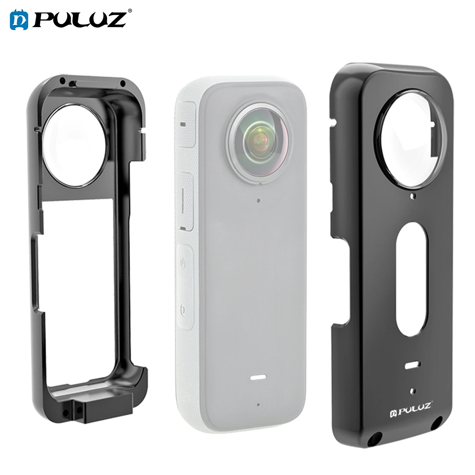 Фото Металлическая защитная рамка PULUZ для Insta360 X3, защитная рамка и Защитная крышка для объектива Insta360 X3, аксессуары для экшн-камеры №1