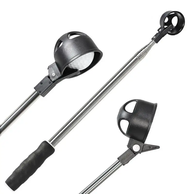 

Telescoping Golf Ball Retriever Portable Pick Up Tool Gift With Automatic Lock Scoops For And Water Stainless Extended Stick