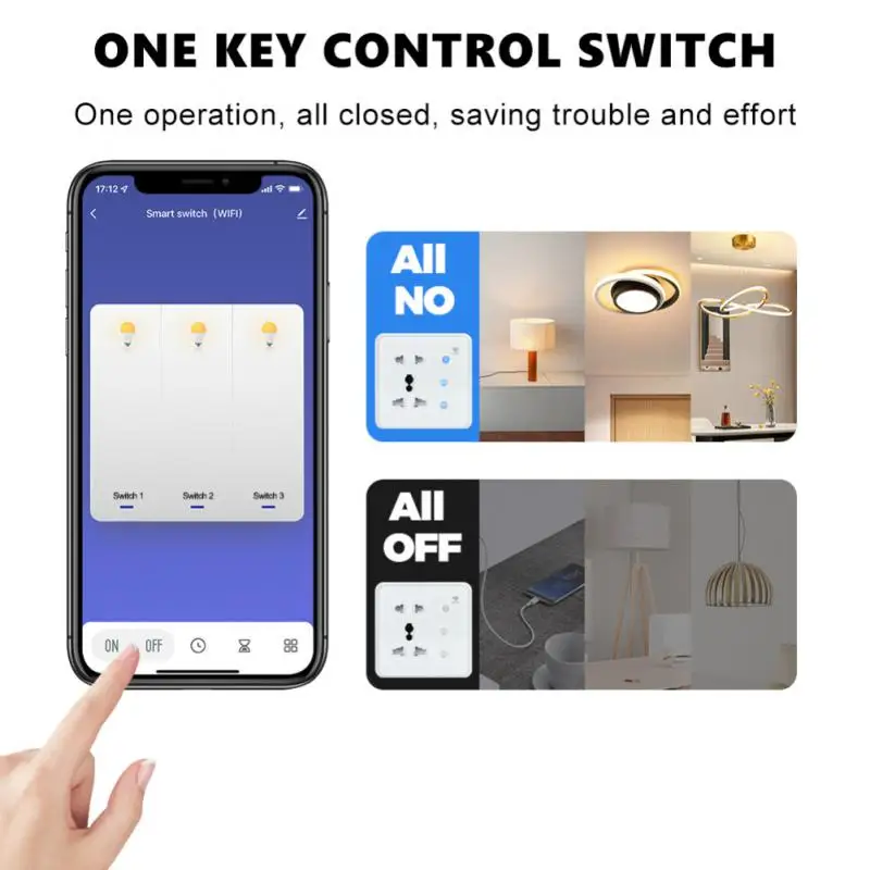 

Graffiti Smart Home Wifi Wall Socket 2 Street Lamp Touch Switch American European British Plug APP Remote Control Timing Plug