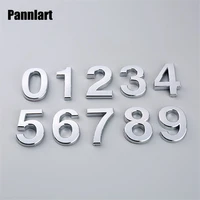 pannlart 3d digital sign doorplate number household metal silver apartment house number 5cm 7cm adhesive digital label
