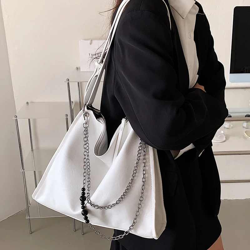 

Вместительные женские Сумки из искусственной кожи, дизайнерские дамские сумочки-тоуты на цепочке, мессенджеры на плечо, повседневные женск...