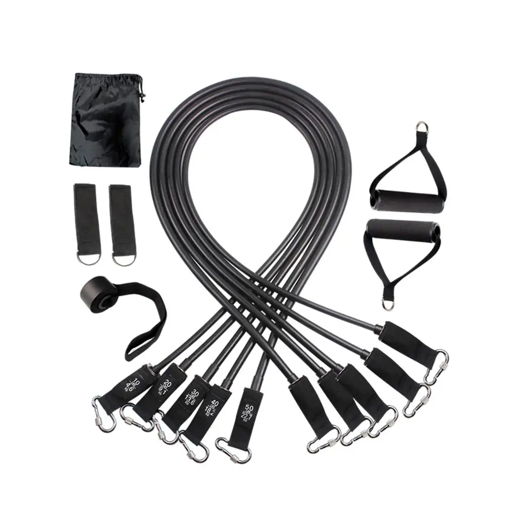 

Resistance Band Set, Fitness Resistant Bands with Handle and Carrying Bag, Great