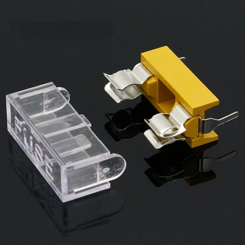 

Panel Mount PCB Fuse Holder Case w Cover 5x20mm