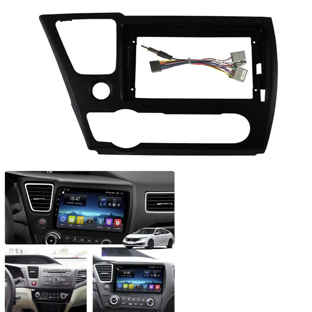 

9 дюймов для HONDA Civic LHD 2013 + автомобильный радиоприемник Android MP5 DVD GPS проигрыватель комплект панель Корпус рамка 2Din стерео установка приборной ...