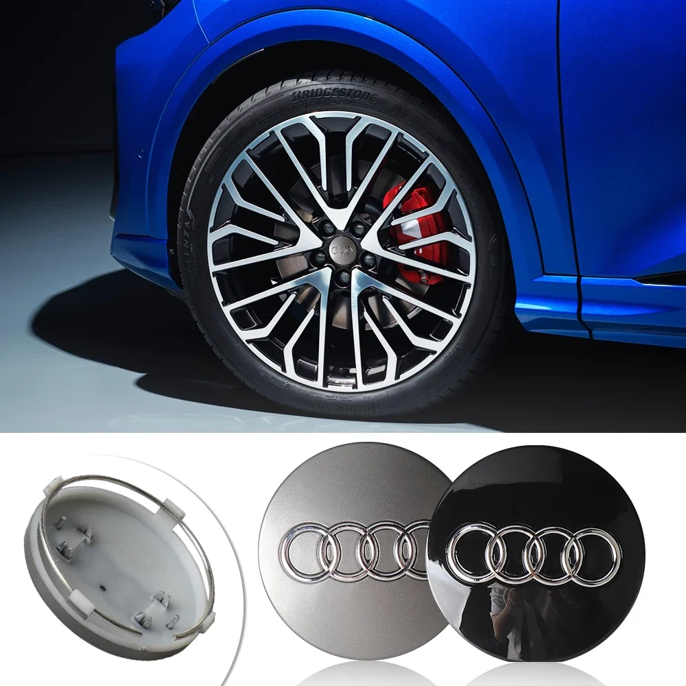 4 шт. 59 мм черный/серый абс для Audi A3 A4 B8 8P B6 A5 B7 A1 A6 колпаки центральной ступицы колес