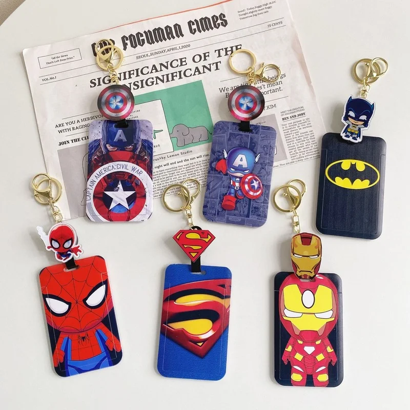 

Disney The Avengers Figure Batman Captain America Spider-Man Iron Man Doll Cutting Sleeve Keychain Bag Pendant Children Present