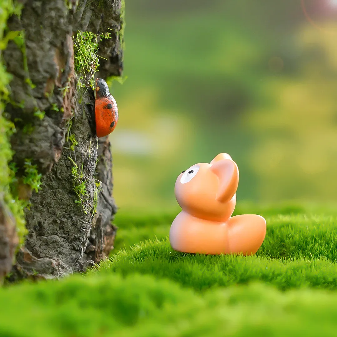 Миниатюрная фигурка милая мини-свинья лиса кошка змея животные смоляные