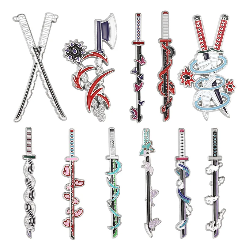

Cartoon Sword Brooch Weapon Brooch Clothing Accessories Backpack Alloy Brooch Badge Enamel Lapel Pins