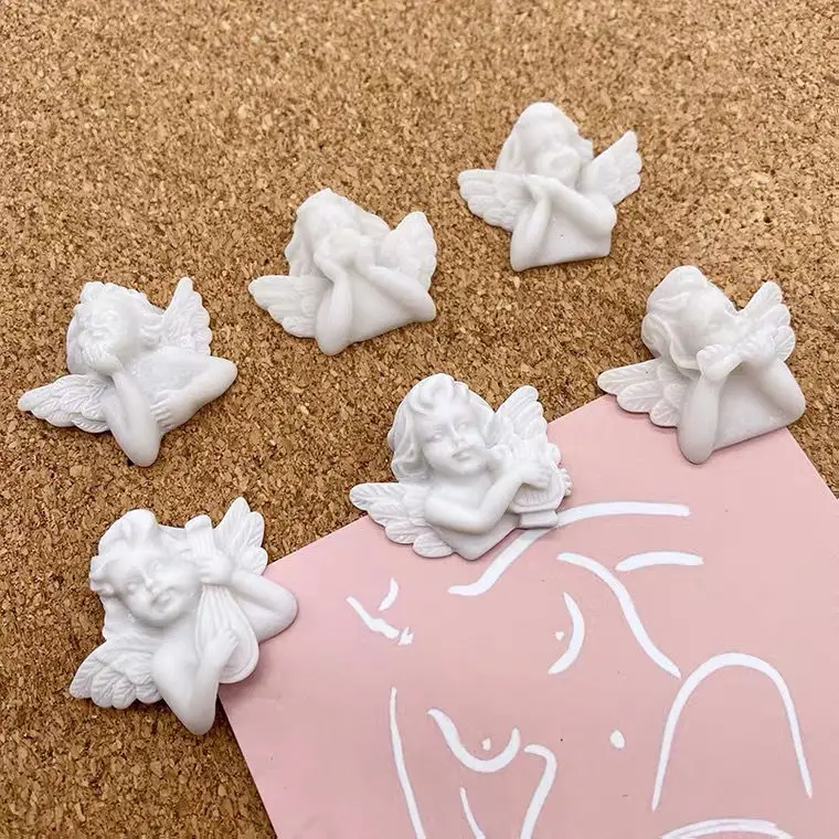 

6pcs Baroque Style Little Push Pins Angel Thumbtack Decoration Thumb Tack Pin Cute Cork Board Drawing Pin Photo Wall Pushpin