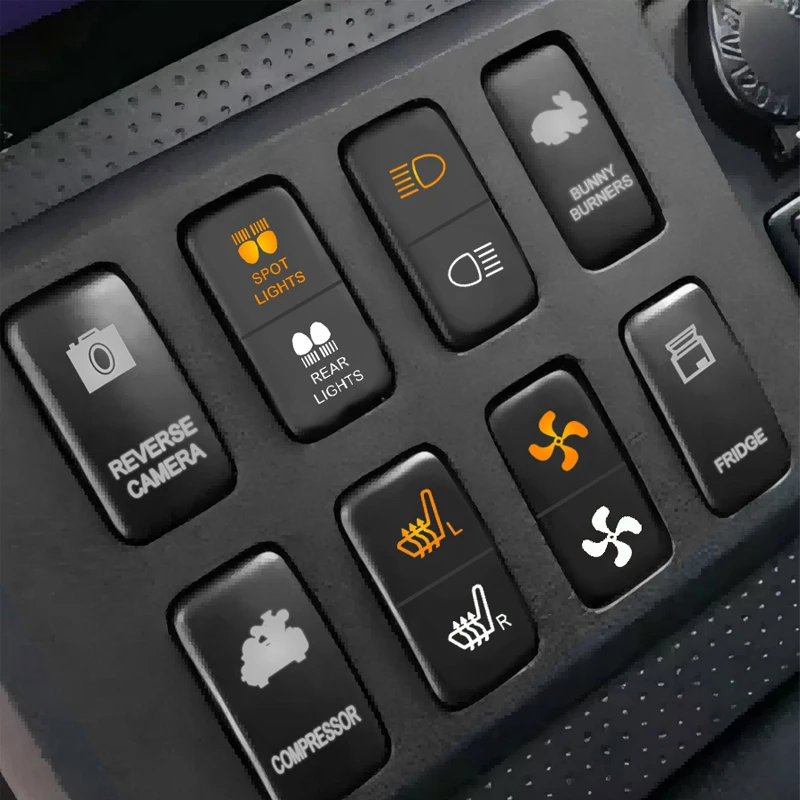 12 В 3А двойной кнопочный переключатель 2-в-1 для Toyota FJ Land Cruiser y61 Prado 120 LC100 4Runner Tacoma Hilux Switch 39x21 мм (art.: 3920d416cc986) - 3920d416cc986