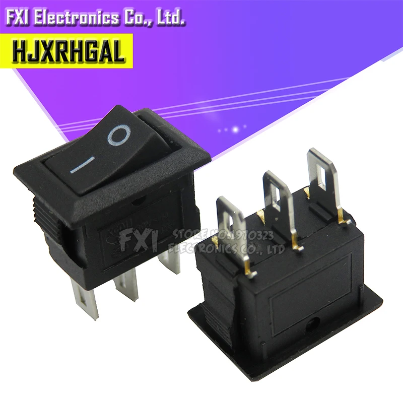 

10 шт. кнопочный переключатель 10x15 мм SPST 2Pin 3pin 3A 250V KCD11 оснастка вкл. Выкл. Кулисный переключатель 10 мм * 15 мм черный красный белый