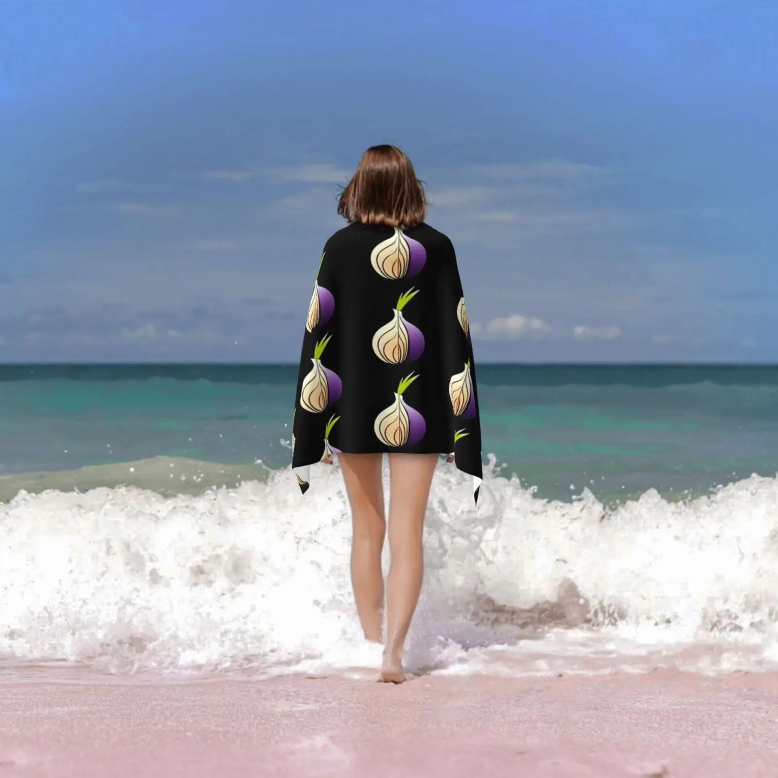 Быстросохнущее качественное полотенце Tor пляжное с логотипом компьютерная