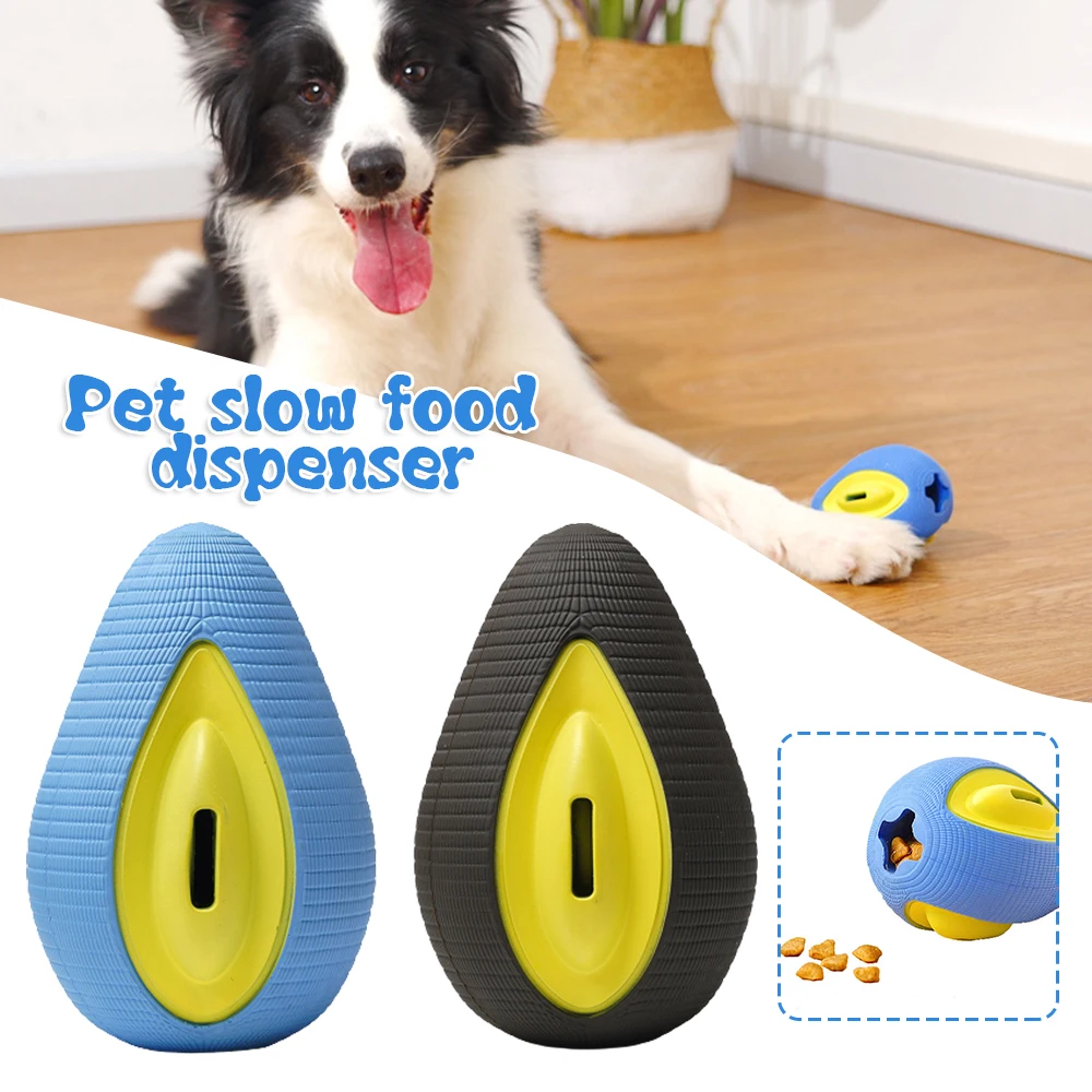 

Avocado Dog Toy Bite Resistant Rubber Pet Molar Stick Puppy Food Leaking Ball Teeth Grinding Tool for Small Medium Dog Durable