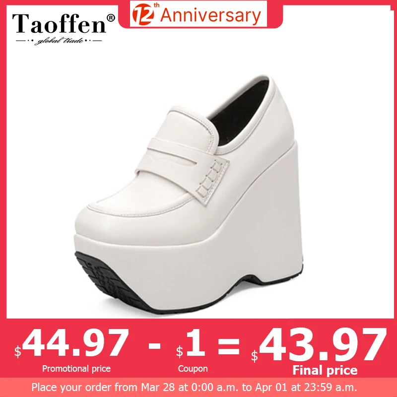 

Taoffen/Новый дизайн 2022 года; Женские туфли-лодочки на высокой платформе; Женская обувь на танкетке; Лидер продаж; Шикарные модные вечерние туфл...