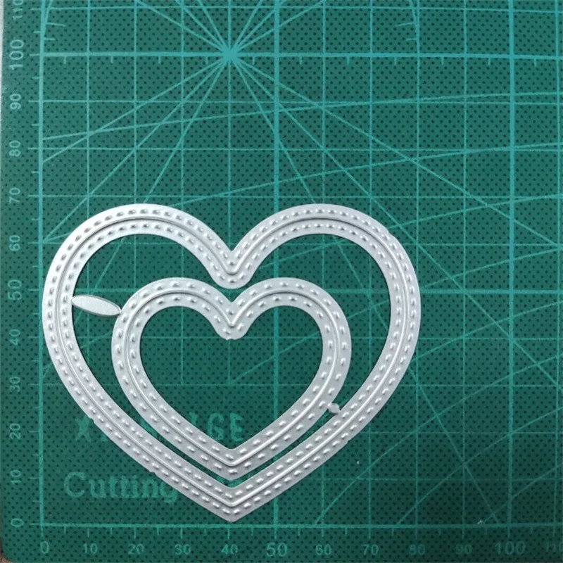 

Love Heart Border Metal Cutting Dies DIY Scrapbooking Album Embossing Handicrafts Greeting Card Knife Mold Punch Stencil