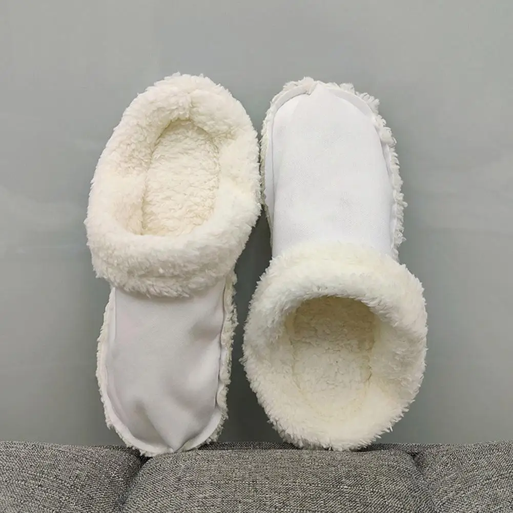 Insoles for Clogs Replacement White Fur Insert Winter Clogs Liner Plush Fur Clog Shoes Lining Slip Warm House Slippers W3M4 images - 6