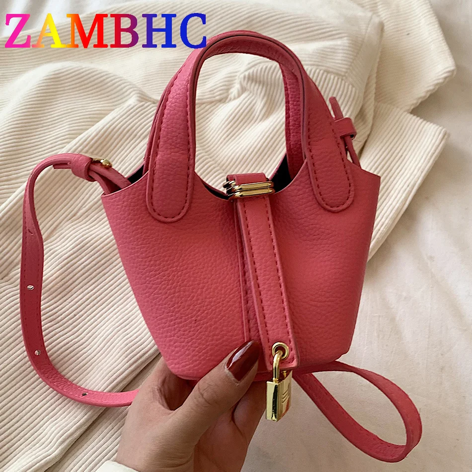 

Милая Мини сумка-ведро из искусственной кожи, сумка через плечо для монет, сумки через плечо для женщин, новые трендовые женские кошельки и с...