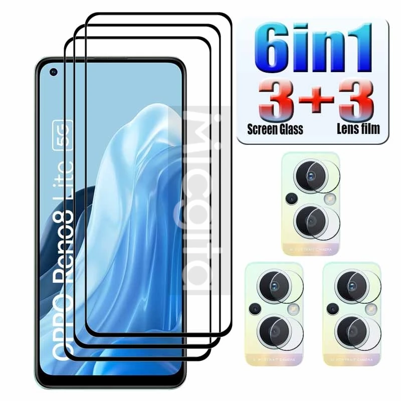 Защитная пленка для экрана с полным клеем OPPO Reno 8 Lite 5G закаленное стекло защитой