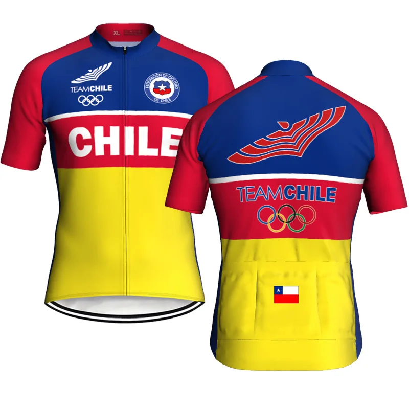 

2022 Pro Short Sleeve Chile Men Women Jersey Road Cycling Bike Clothes Shirt Moto Sweater Sport Jacket Top Bicycle Wear Race
