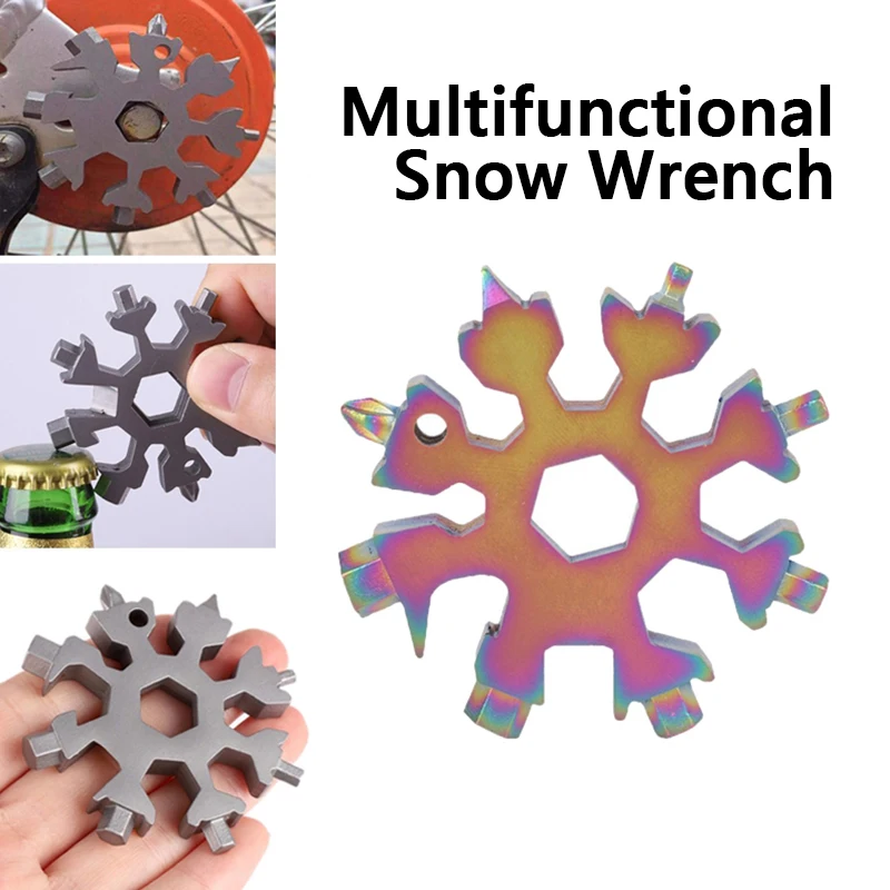 

Multifunctional Snowflake Wrench Tool Steel Octagonal EDC Sleeve Portable 19-in-One Portable Universal Tool Card