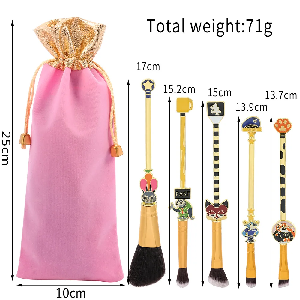 Набор косметических кистей для макияжа в стиле косплея DISNEY Zootopia Zootropolis Judith Laverne Hopps Nick Wilde Sloth Flash.