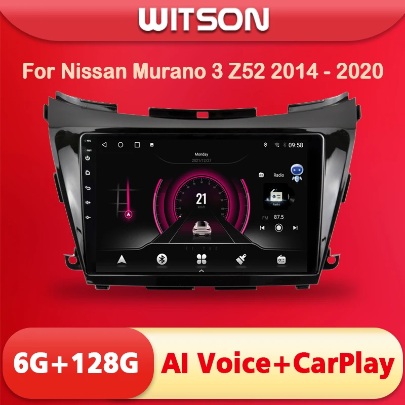 WITSON AI VOICE Android 11 Car Audio System Multimedia For NISSAN MURANO 2015 Touch Screen Video 2din Wireless CarPlay