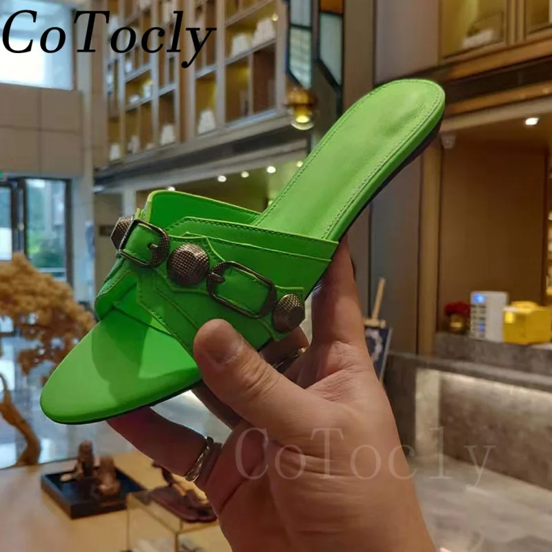 Шлепанцы женские с острым носком сандалии-гладиаторы на высоком каблуке