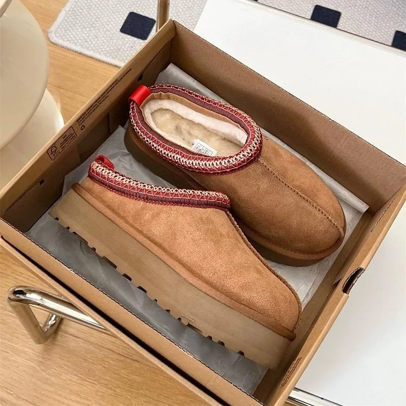 

Australia Platform Classic Ultra Mini Women Winter Suede Snow Boots Cow Leather Lady Designer Fashion Fur Warm Slip-on Slippers