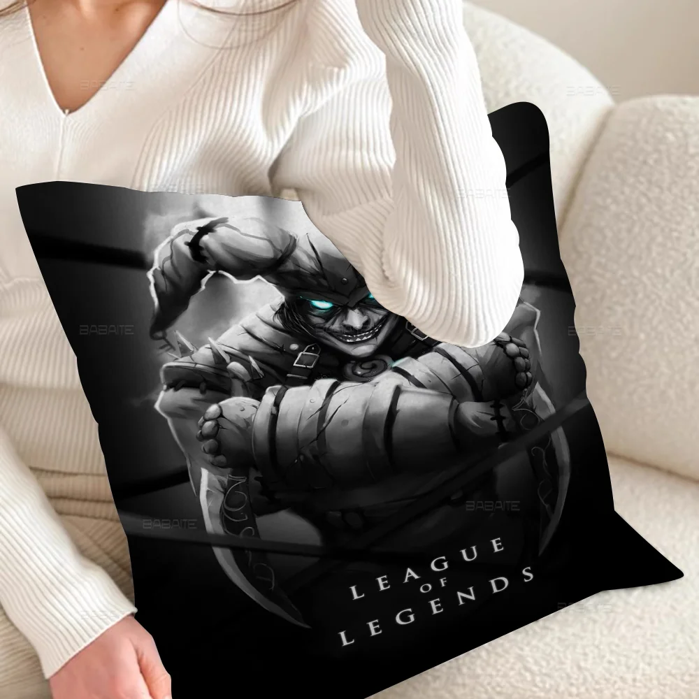 League Of Legends Demon Jester Shaco Maple Design Cushion Cover Happy Autumn Harvest Decor Holiday Decorati Pillow