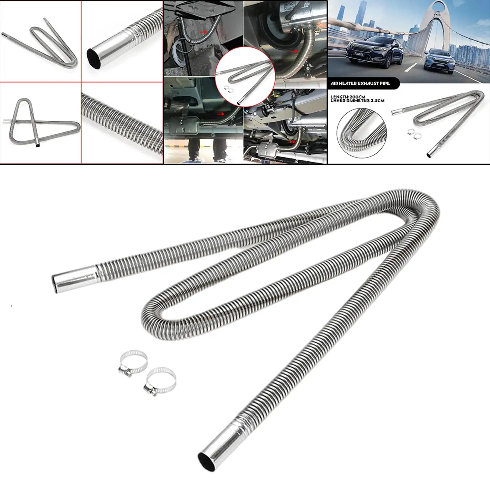

200cm Heater Exhaust Pipe Exhaust Pipe Hose for Car Air Heater