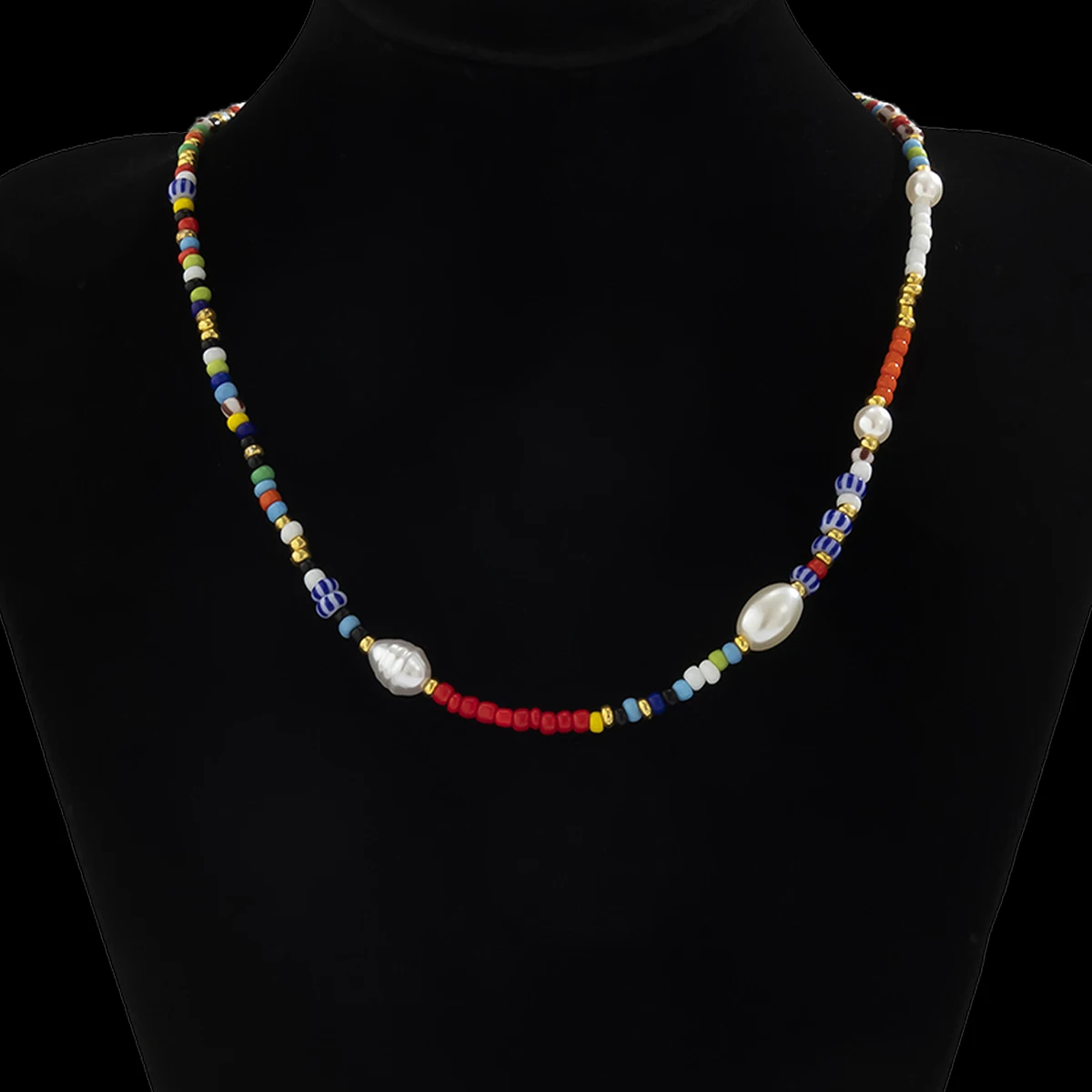 

KunJoe Bohemian Imitation Pearl Choker Necklace for Women Vintage Simple Pearl Beaded Clavicle Chain Necklace Unisex Jewelry Nec