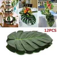 artificial tropical palm leaves plant hawaiian summer jungle theme party decoration wedding birthday home table decor