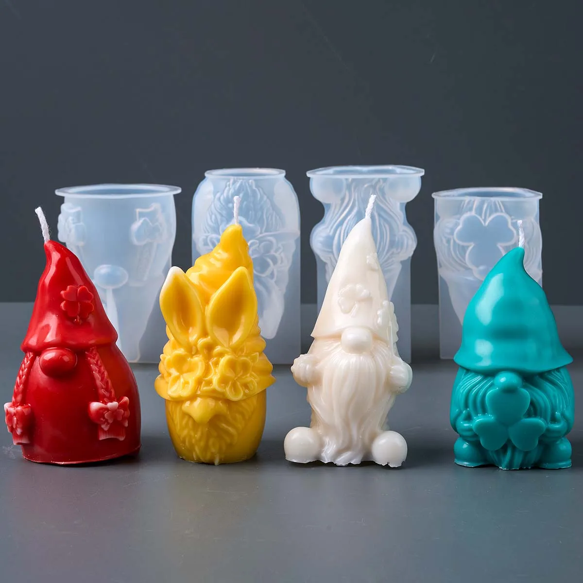 Новый клевер безликий Клаус силиконовая форма для свечей DIY пасхальный гном