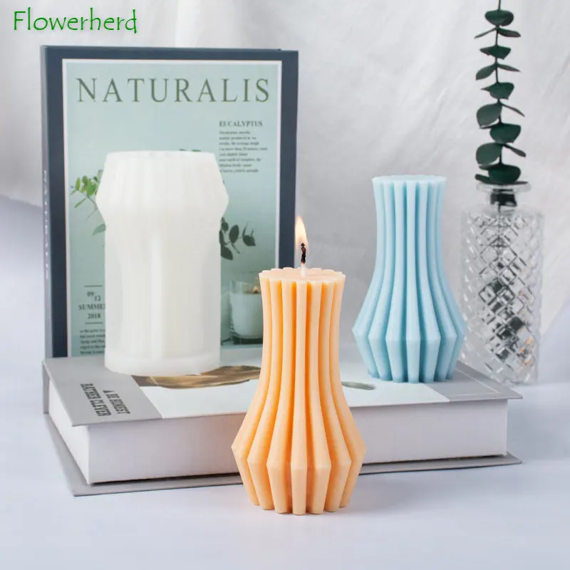 

Flying Geometric Cylinder Vertical Aromatherapy Silicone Mold Candle Making Supplies Diy Gypsum Cylindrical Plaster Candle Molds