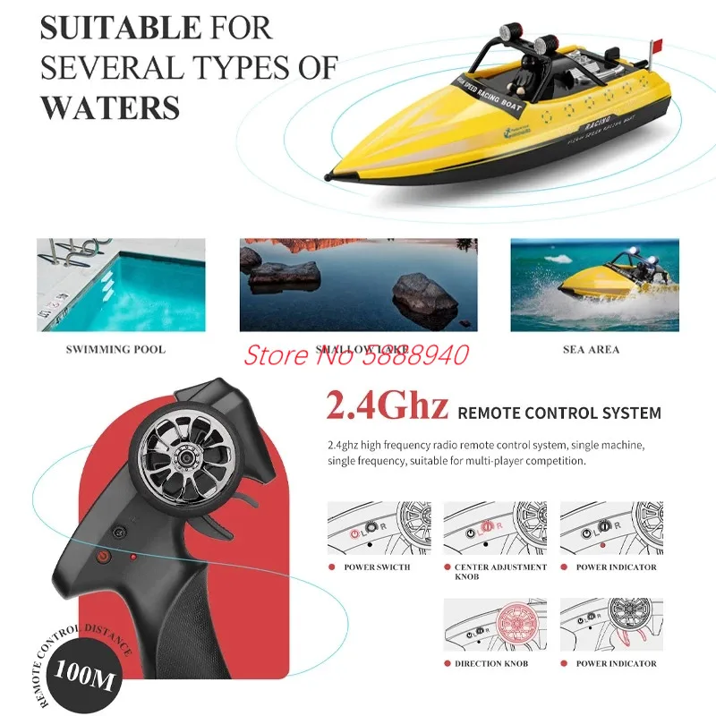 Супер крутая электрическая лодка с дистанционным управлением реактивная