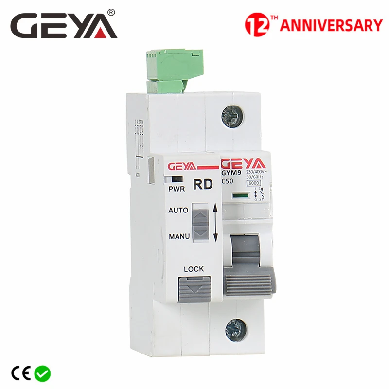 GEYA-interruptor de circuito de reinicio automático para casa inteligente, dispositivo de Autoreclose, GYM9 1P MCB, Riel Din