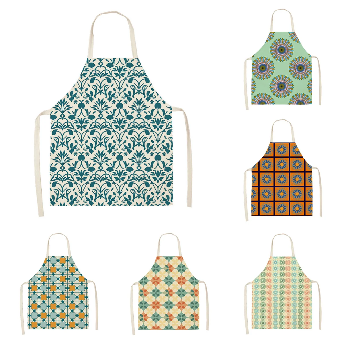 Кухонный Фартук для женщин и мужчин льняной водонепроницаемый в стиле бохо