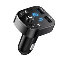 bluetooth 5 0 wireless car kit handfree lcd fm transmitter dual usb car charger mp3 player music tf card u disk aux player