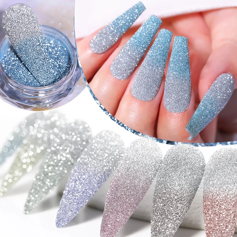

1 Box Reflective Glitter Powder Thermal Nail Powder Glitter Nails Shinning Crystal Sequin Glitter Polish Decoration For Nails