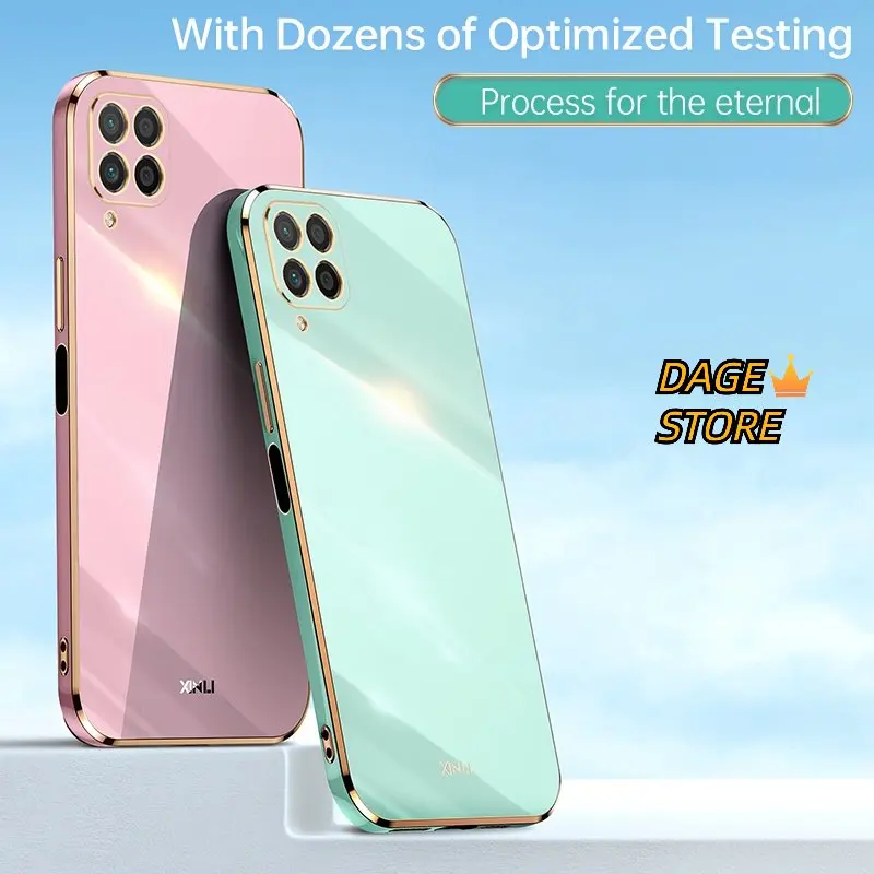 

Чехол для Huawei nova 7i 7se 6se 3i 3e 4e 4, однотонный чехол с прямым краем и покрытием 6D, мягкий чехол для телефона