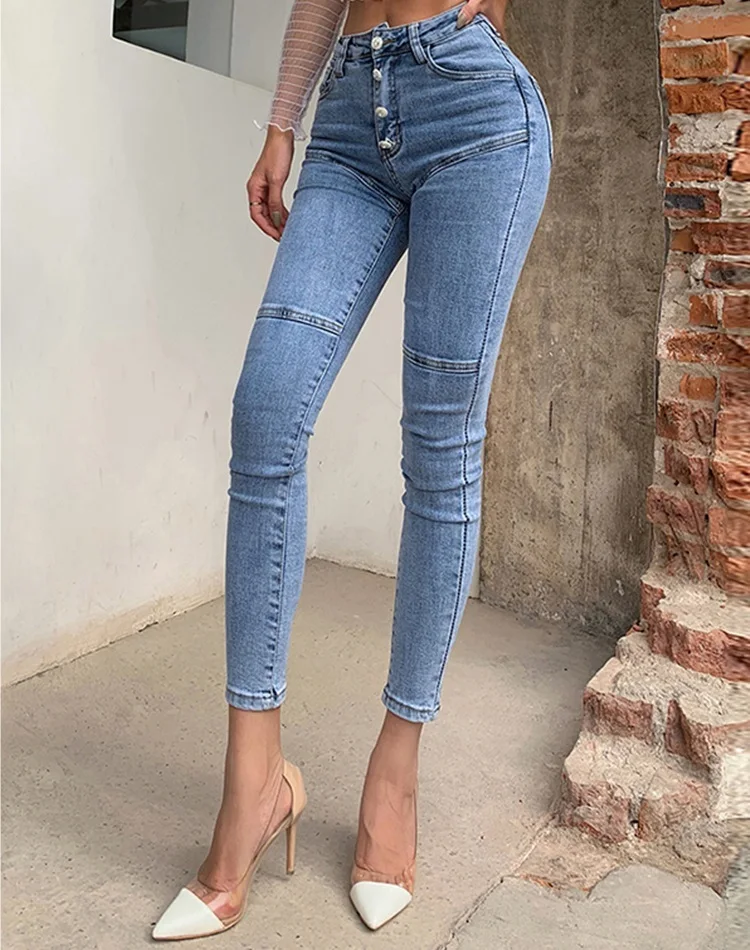 

SMVP Pantalones Anchos Mujer Pantalones vaquetas de cintura alta para mujer, Jeans Elas a la moda, ajust, con nueve