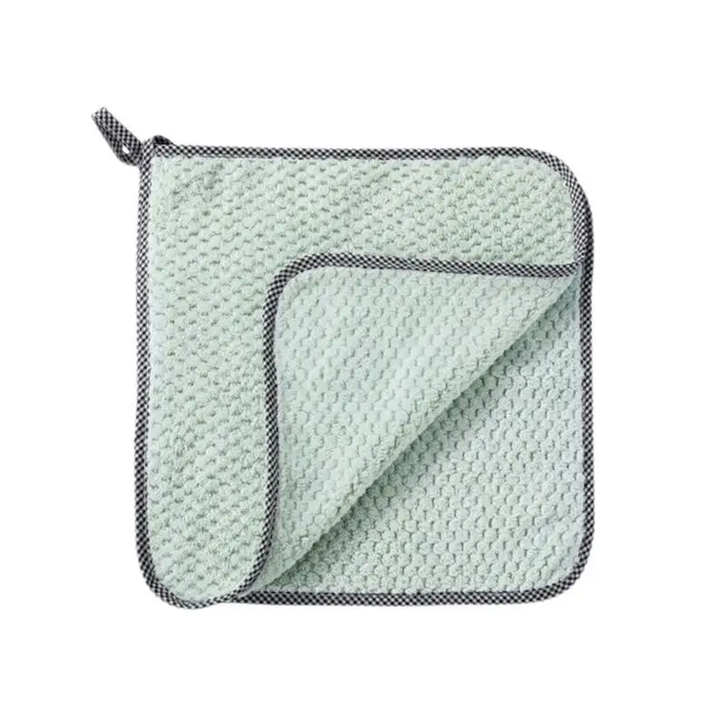 

Dishwashing Towel Dishwashing Cloth Kitchen Dishcloth Oil-free Thickened Table-cleaning Cloth Absorbent Cleaning Cloth 1pc