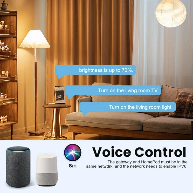 Цельный концентратор Tuya Matter Thread Zigbee Smart Home Bridge Gateway Hub Siri Voice Control Пластик для Google Alexa