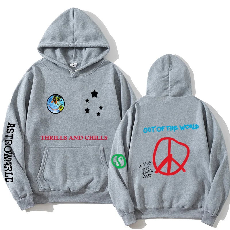 

Travis Scott Astroworld wish you we here Hoodie fashion letter Astroworld Hoodie Street dress men's and women's Pullover Sweatsh