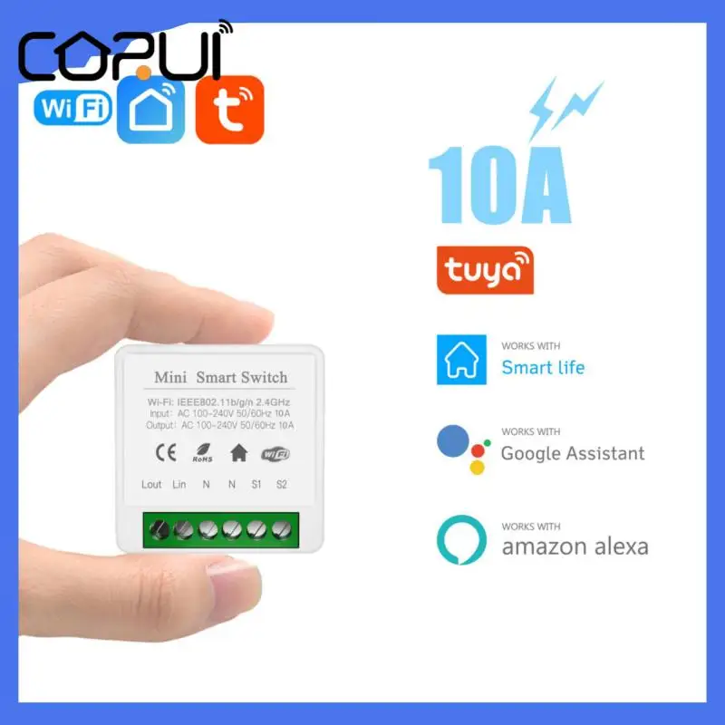 

Смарт-выключатель CORUI Tuya Mini с поддержкой Wi-Fi, 10 А