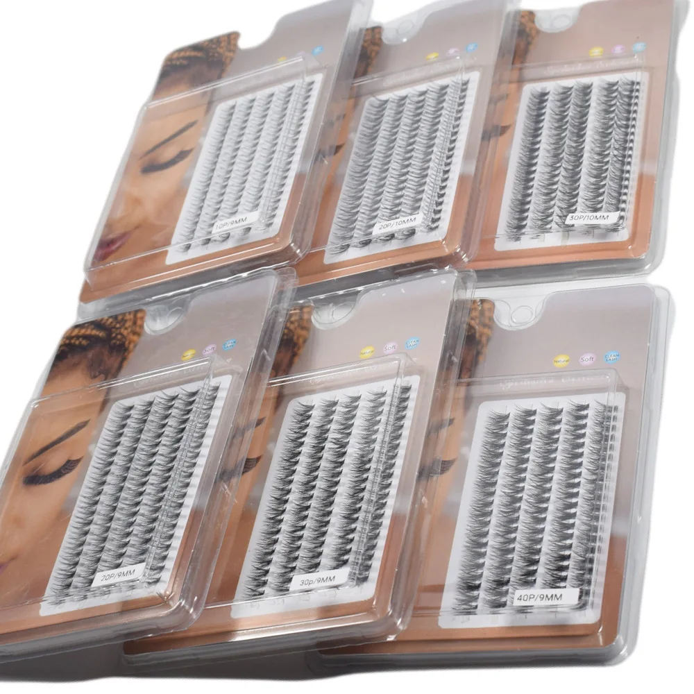 

New 100Pcs Spikes Eyelash Fish Tail Cluster Eylashes Individual eyelash extension lashes bunches professional faux eyelashes Hot