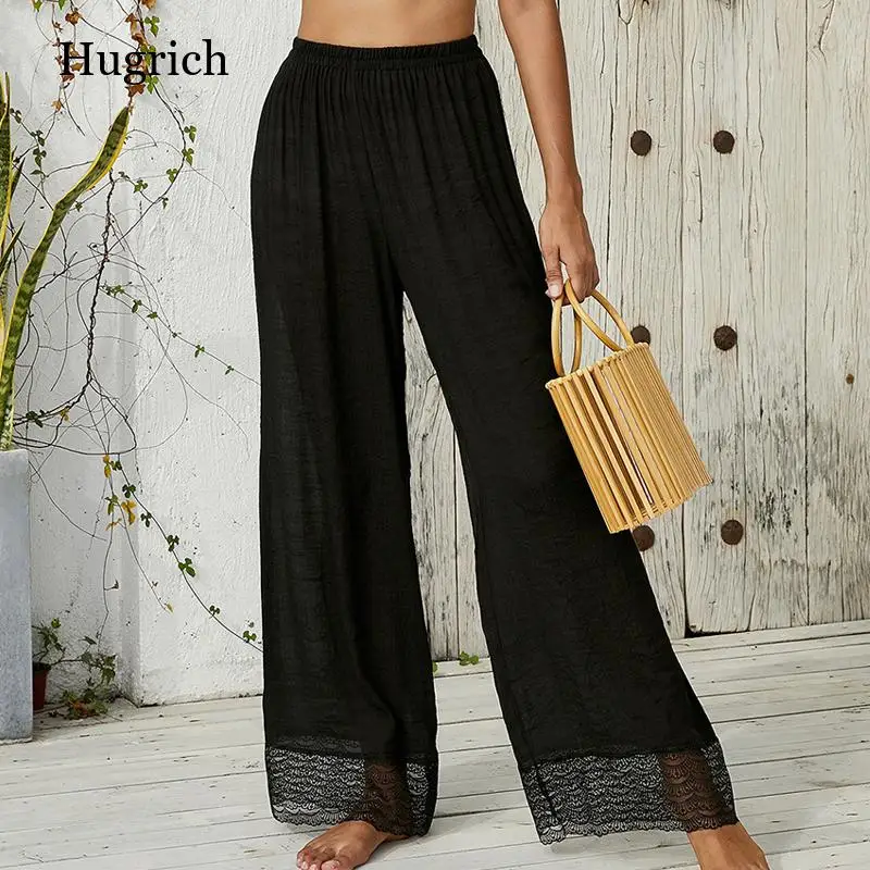 Кружевное длинное пляжное платье однотонный купальник женский с вырезами