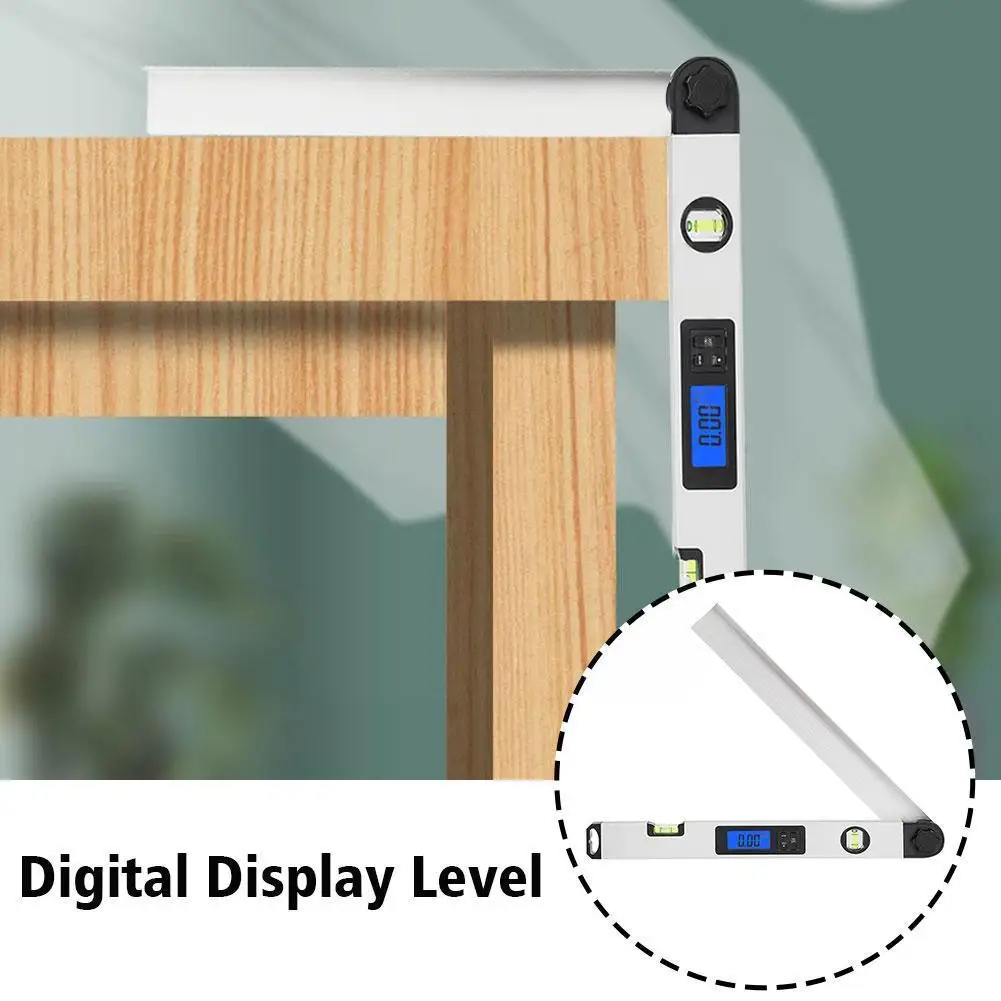 

400mm Digital Display Angle Ruler 360 Degree Inclinometer Tester Woodworking Tools Magnets Angle Ruler With Level Slope Q2L6