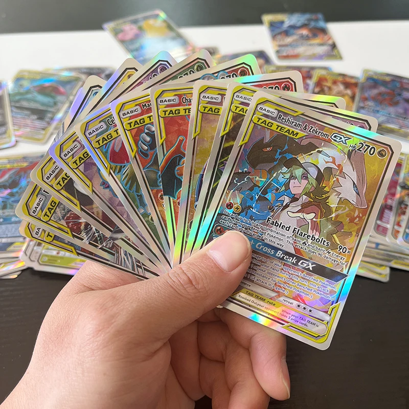 Карты Pokemon 300 V MAX GX Лидер продаж детская битва английская версия игровая бирка