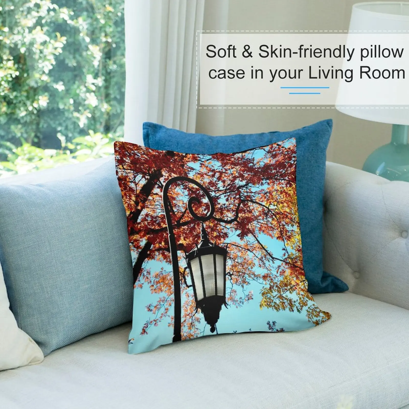 Wellesley Lamppost Осенние наволочки роскошные